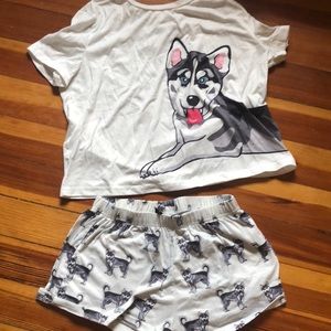 Husky Crop Top Pj Set